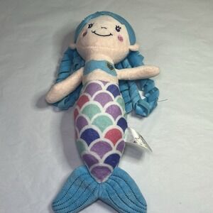 Athoinsu Purple Pink Blue Multicolor Mermaid Plush Stuffed Toy Curly Hair 11inch